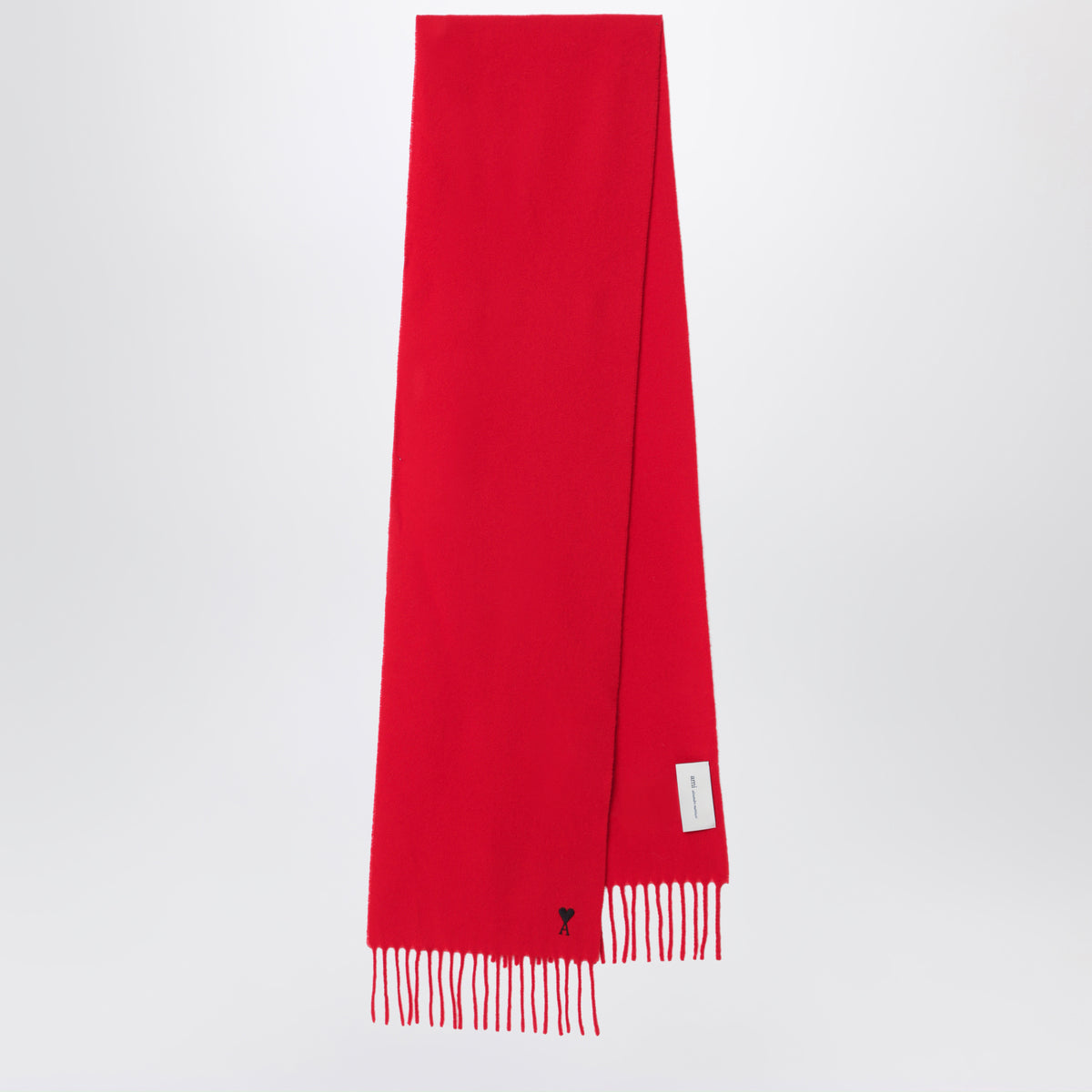 Roter Ami de Coeur Schal aus Wolle