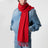 Roter Ami de Coeur Schal aus Wolle