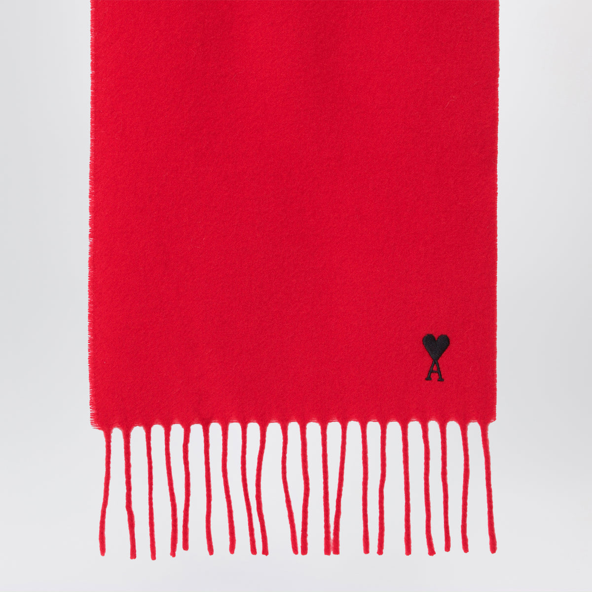 Roter Ami de Coeur Schal aus Wolle