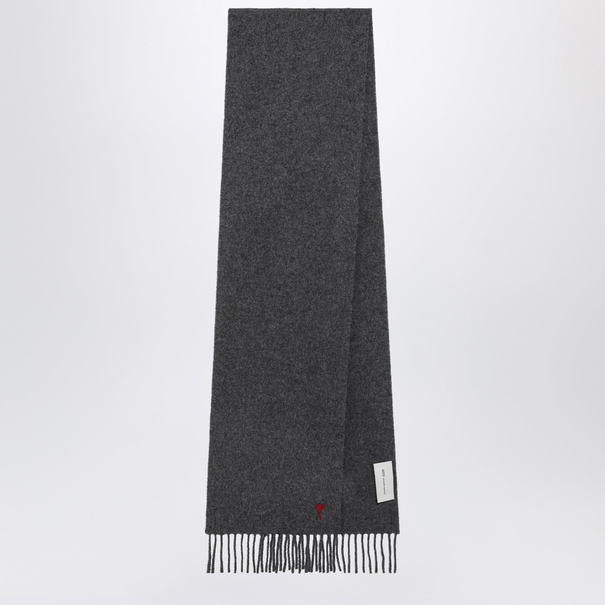 Grey Ami de Cœur Wool Scarf