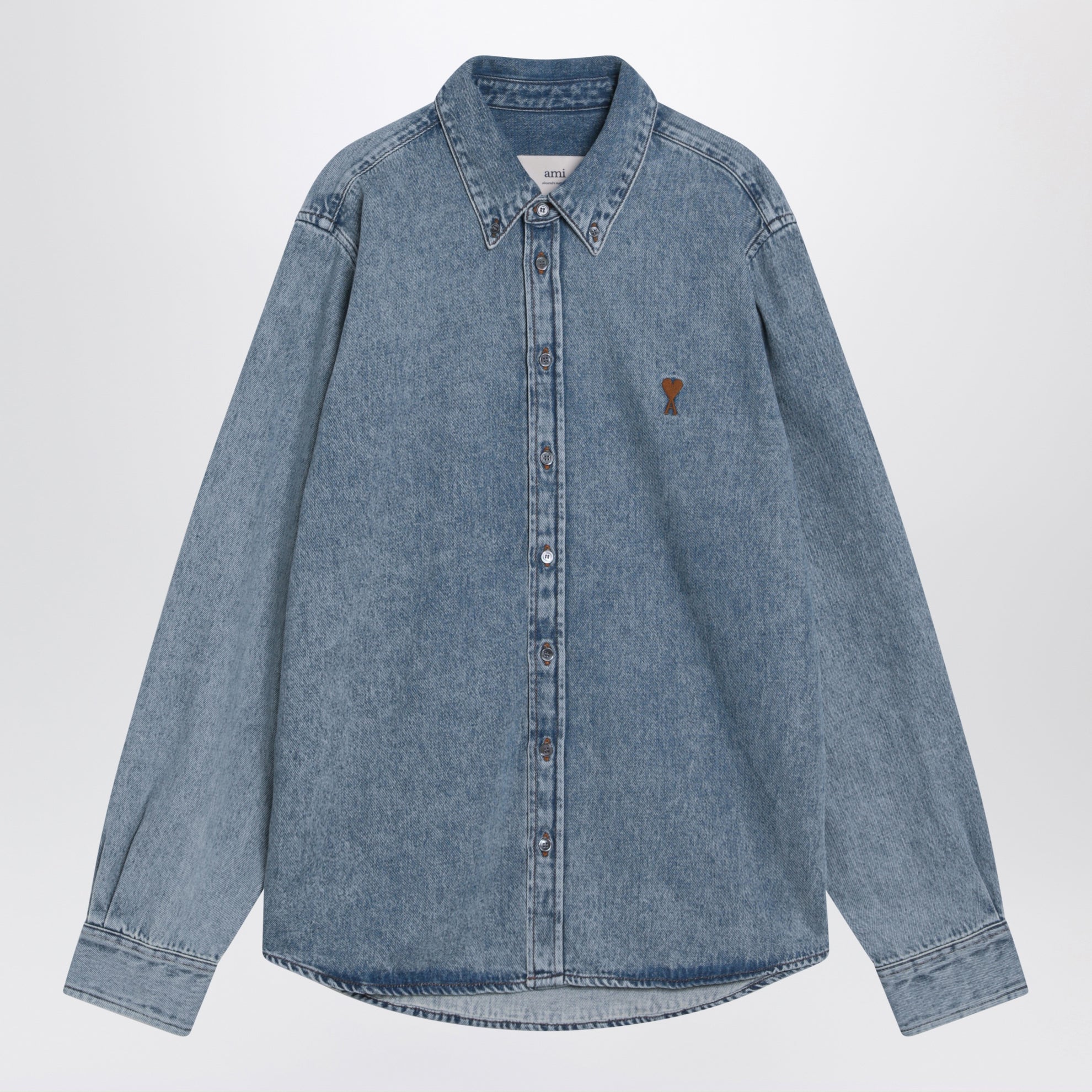 Ami De Coeur Hemd aus blauem Denim