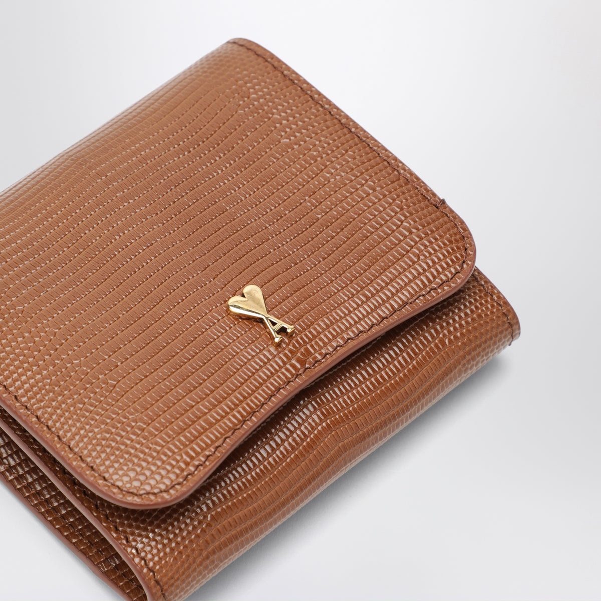 Cognac Paris Paris compact leather wallet