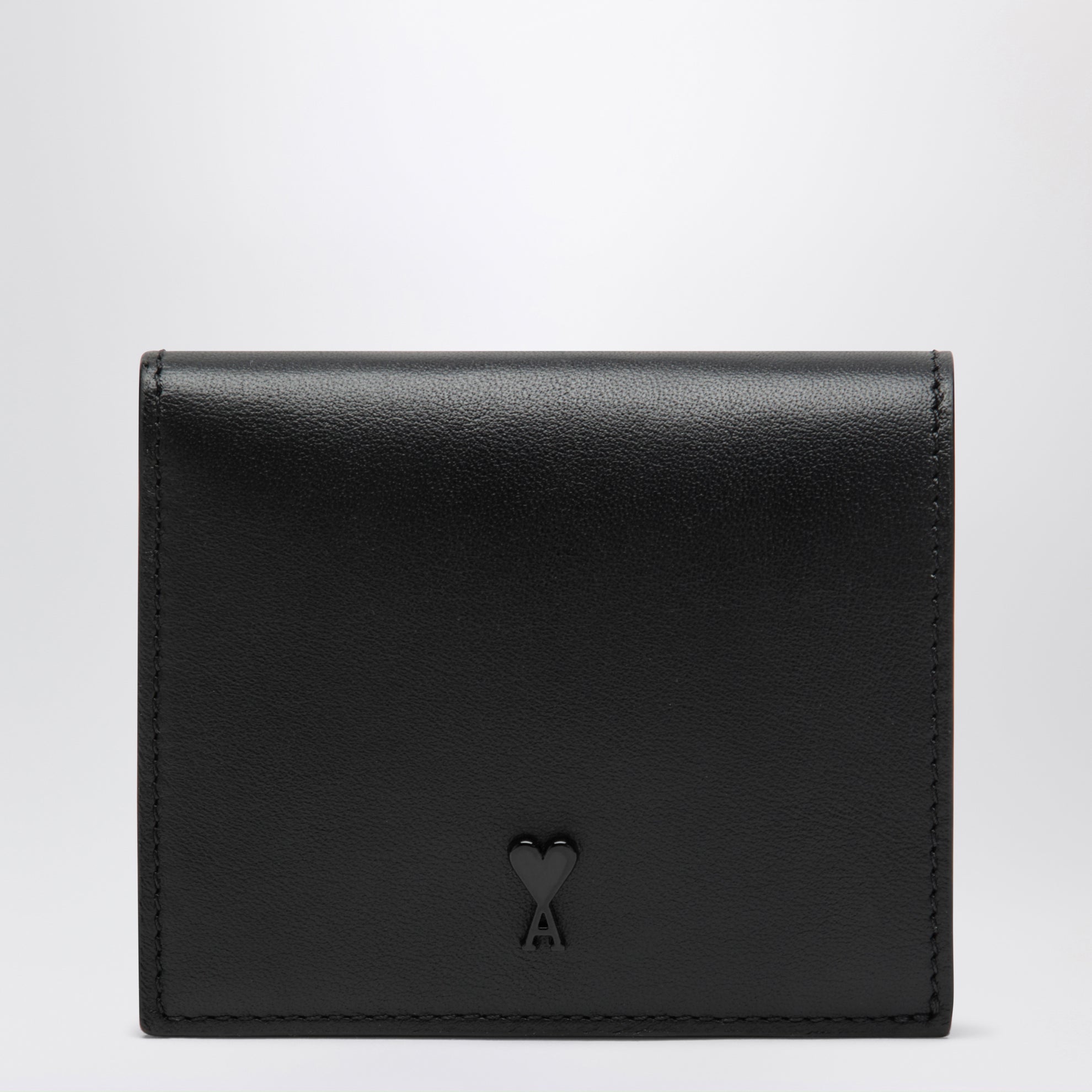 Portafoglio bifold Ami De Coeur in pelle bovina nera