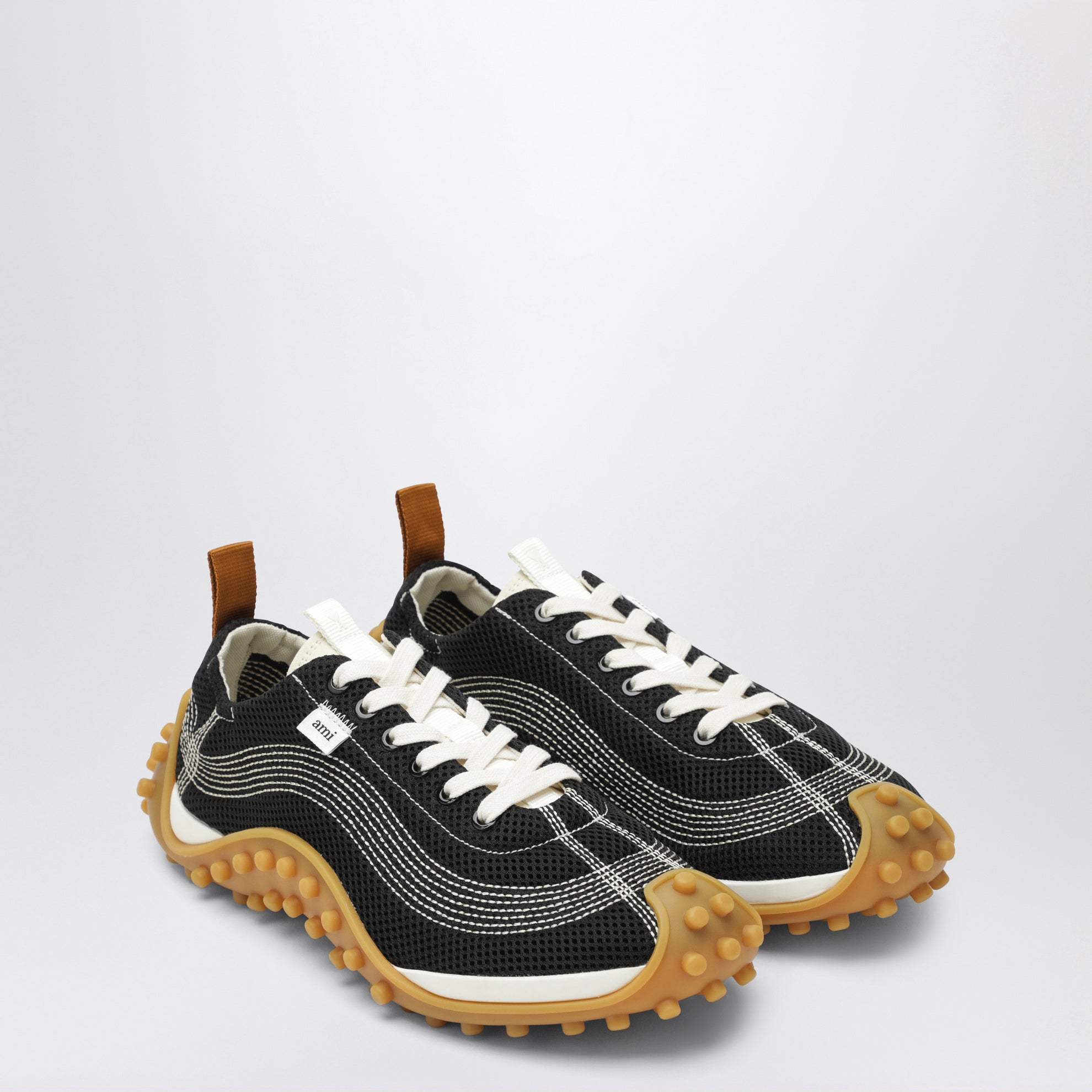 Black/ivory mesh Mirage trainers