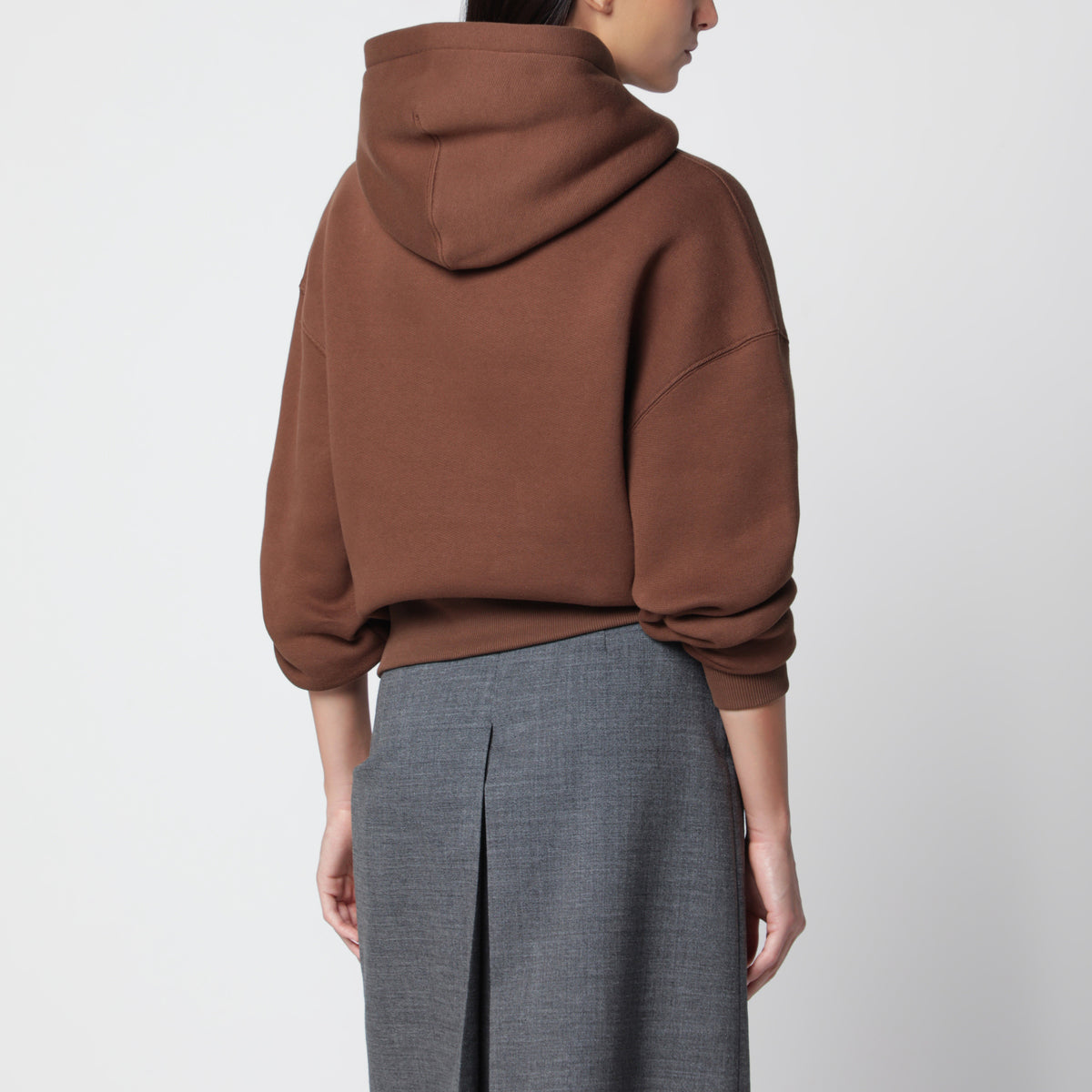 Braunes Ami de Coeur Kapuzen-Sweatshirt