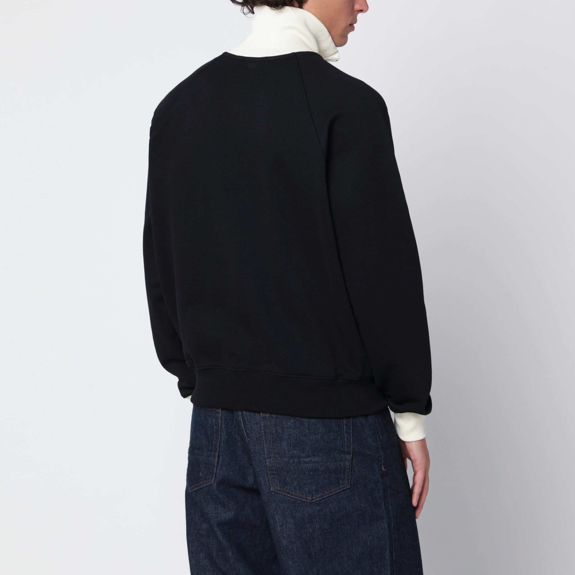 Felpa Ami de Cœur nera in cotone