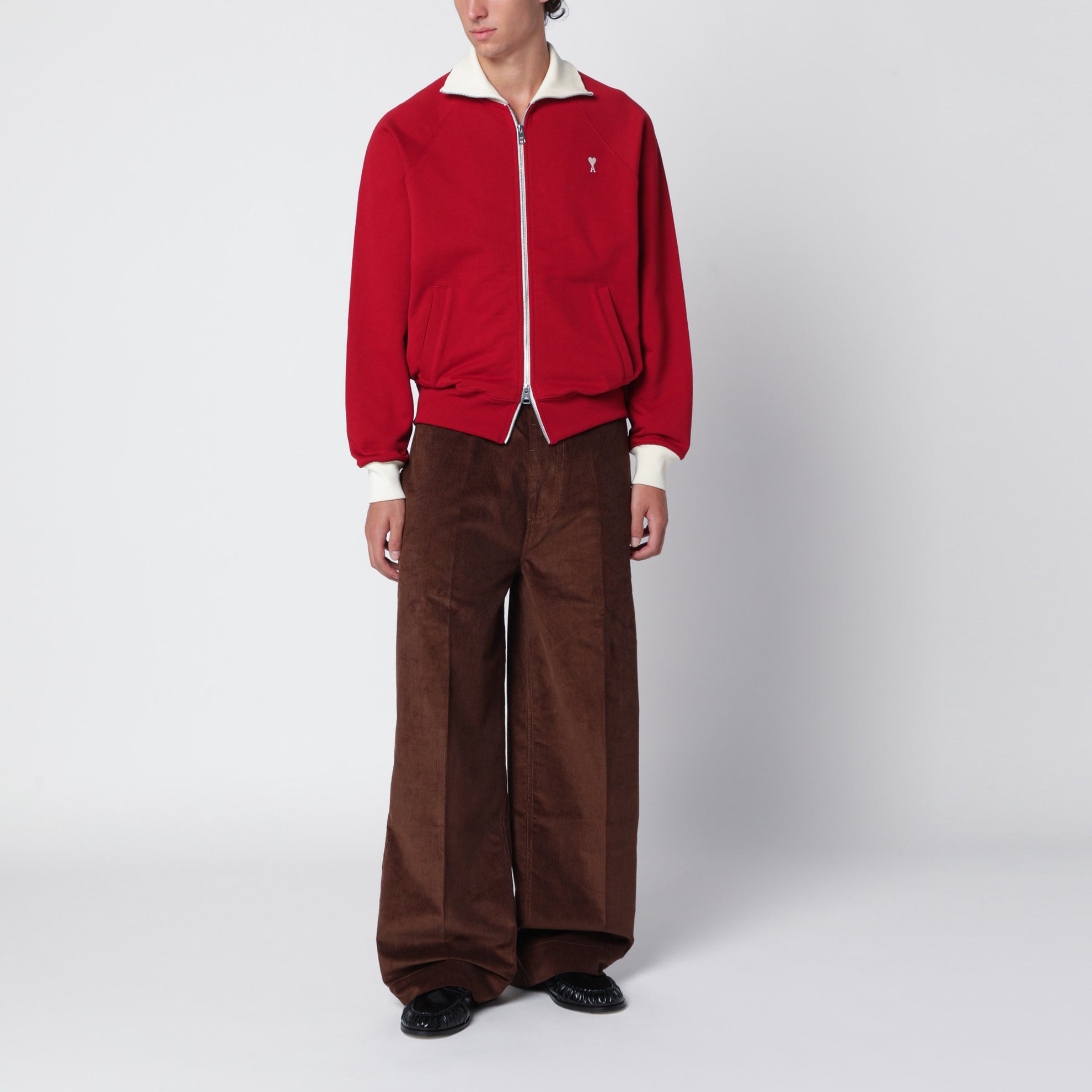 Sweat-shirt Ami de Coeur rouge rubis/ivoire