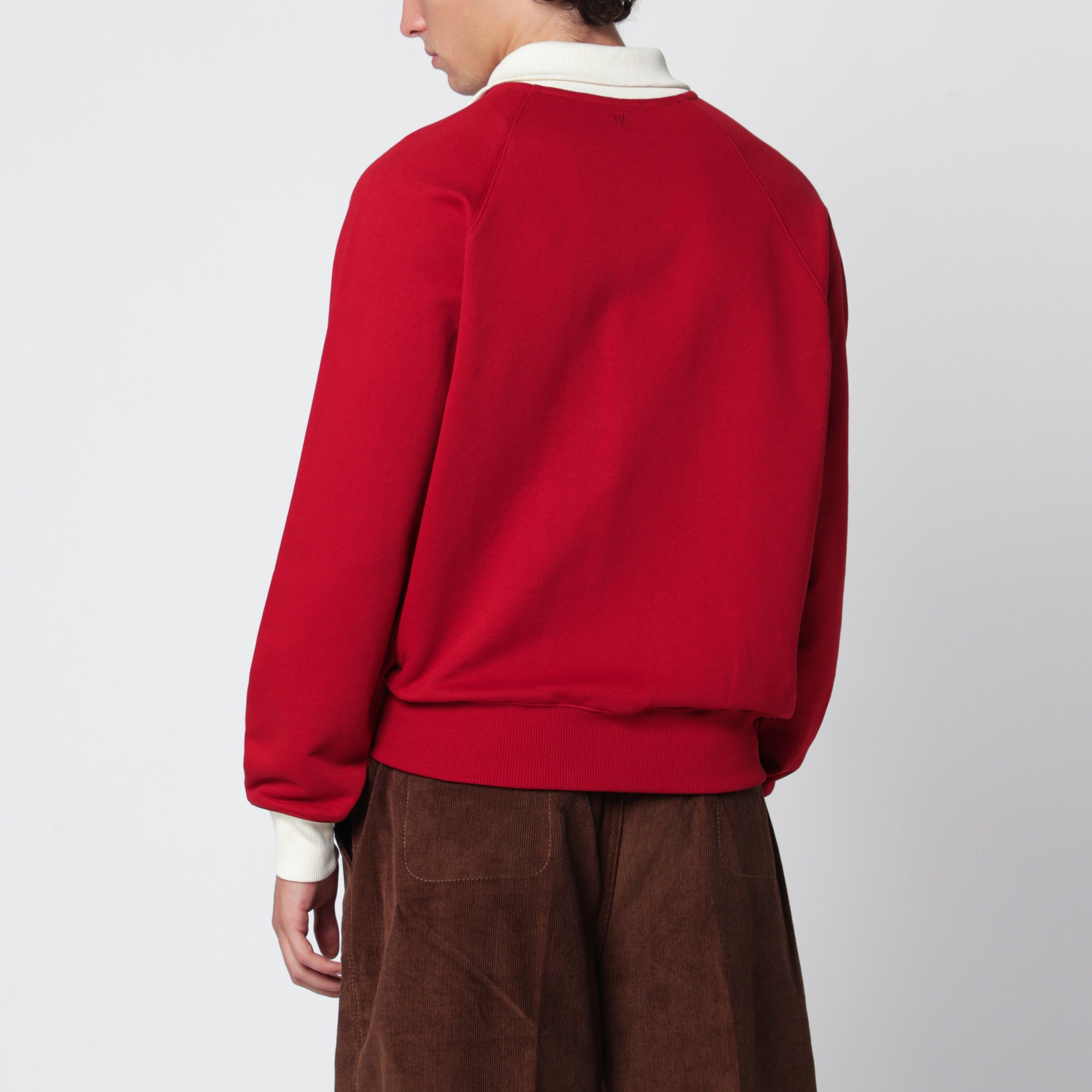 Sweat-shirt Ami de Coeur rouge rubis/ivoire