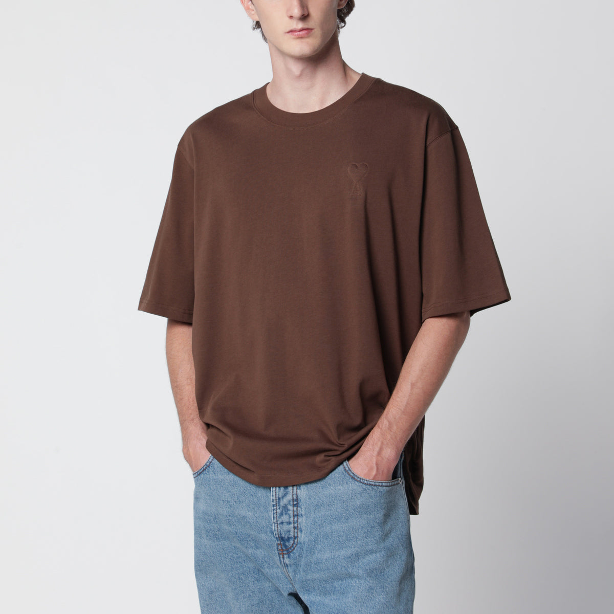 T-shirt Ami De Coeur marron chocolat