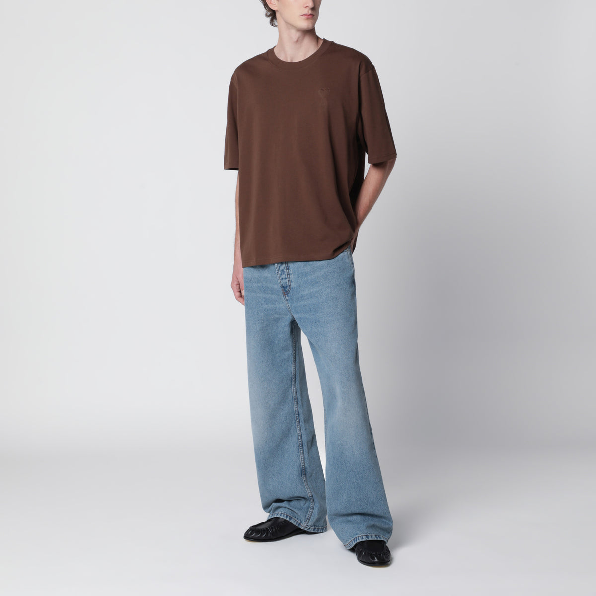 T-shirt Ami De Coeur marron chocolat