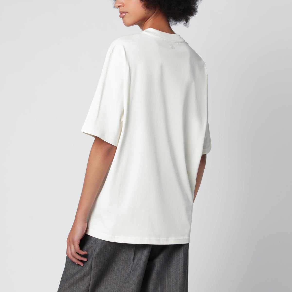 T-shirt boxy Ami de Coeur avorio