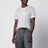 T-shirt gris/crème en coton avec application logo