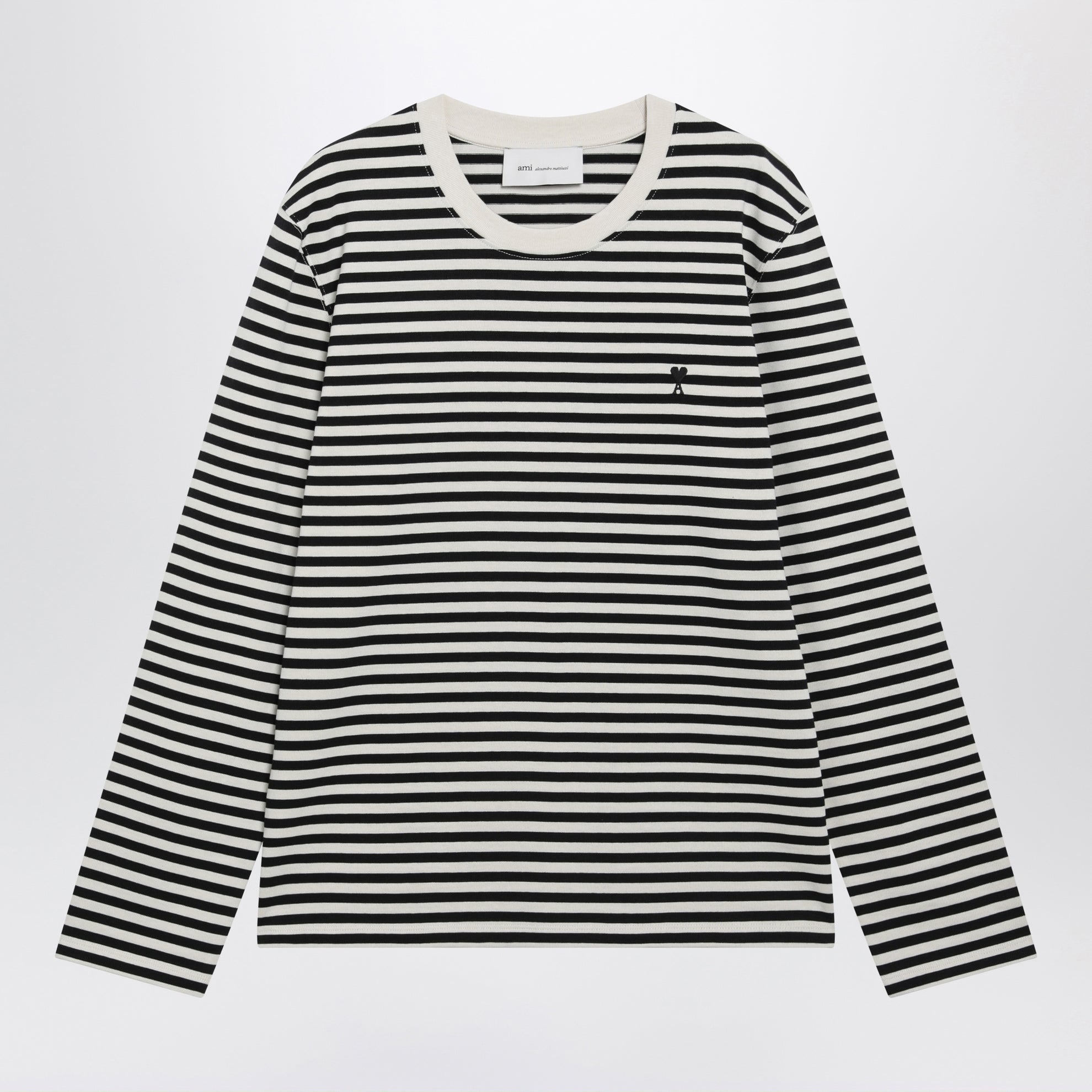 Pull Ami de Coeur blanc/ivoire à rayures en coton
