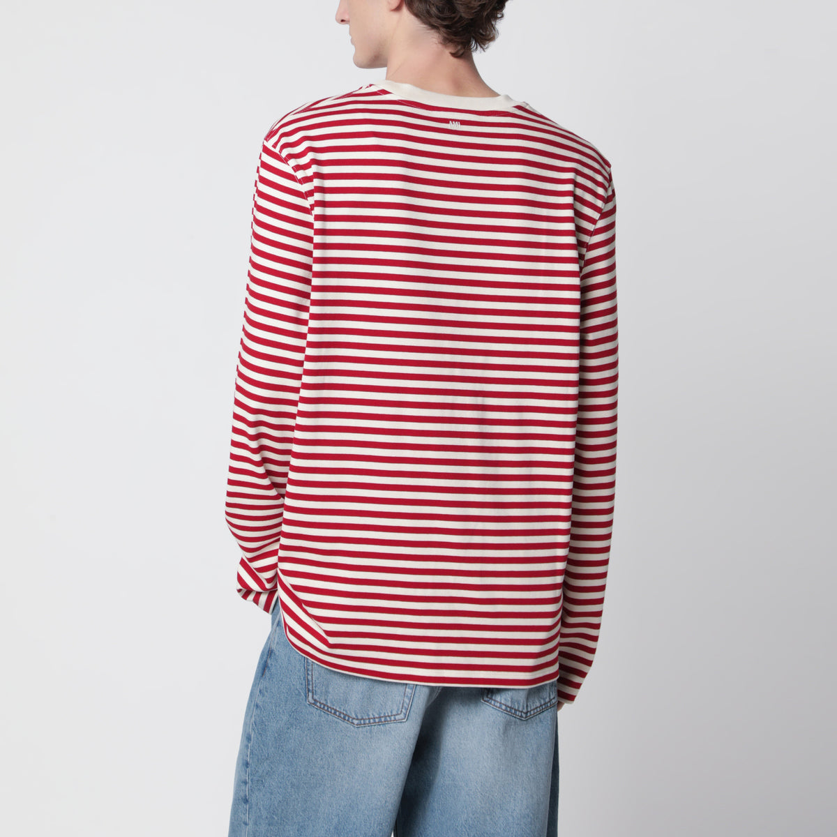 Red / Ivory striped Ami De Coeur long-sleeved T-shirt
