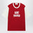 Ruby red T-shirt with logo embroidery