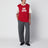 Ruby red T-shirt with logo embroidery