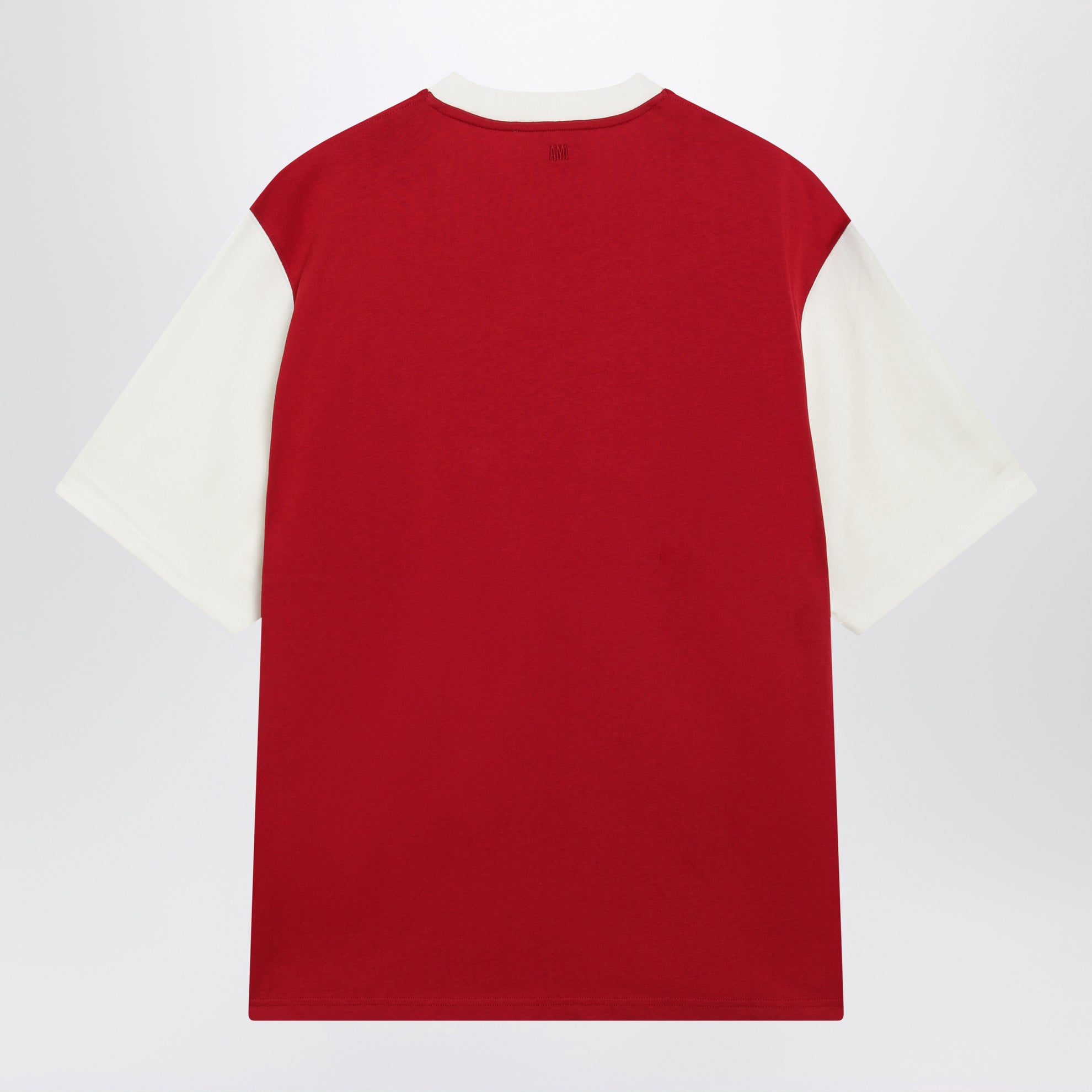 Ruby red T-shirt with logo embroidery