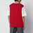 T-shirt rosso rubino con ricamo logo