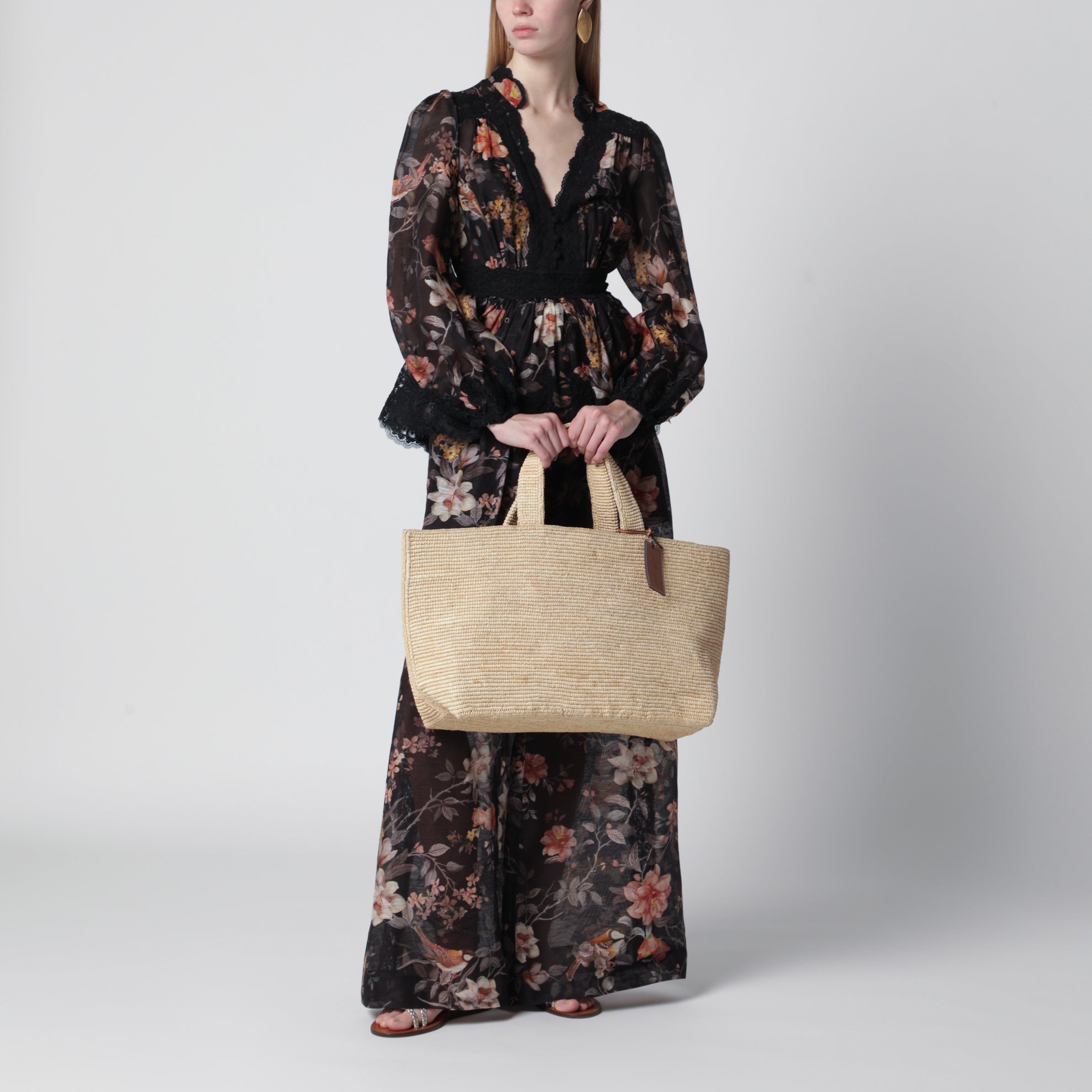 Große Tote-Bag aus Raffia