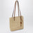 Beige raffia tote bag