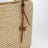 Beige raffia tote bag