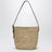 Raffia and leather crossbody bag
