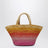 Sunset Glow Panier bag in raffia