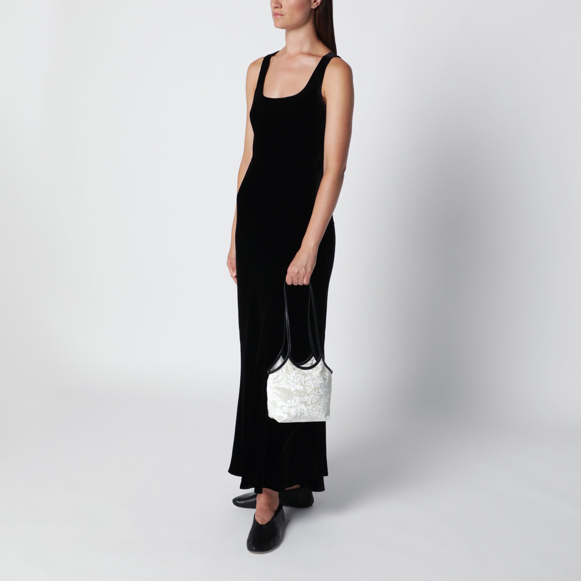 Petit cabas Cami blanc en velours