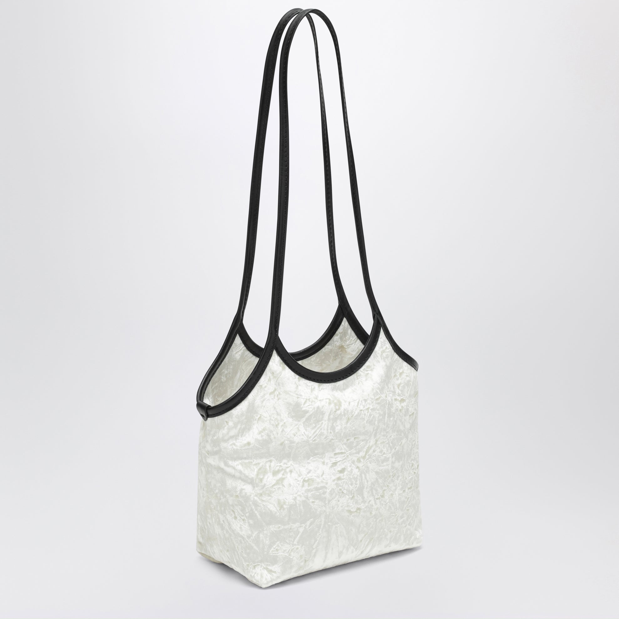 Petit cabas Cami blanc en velours
