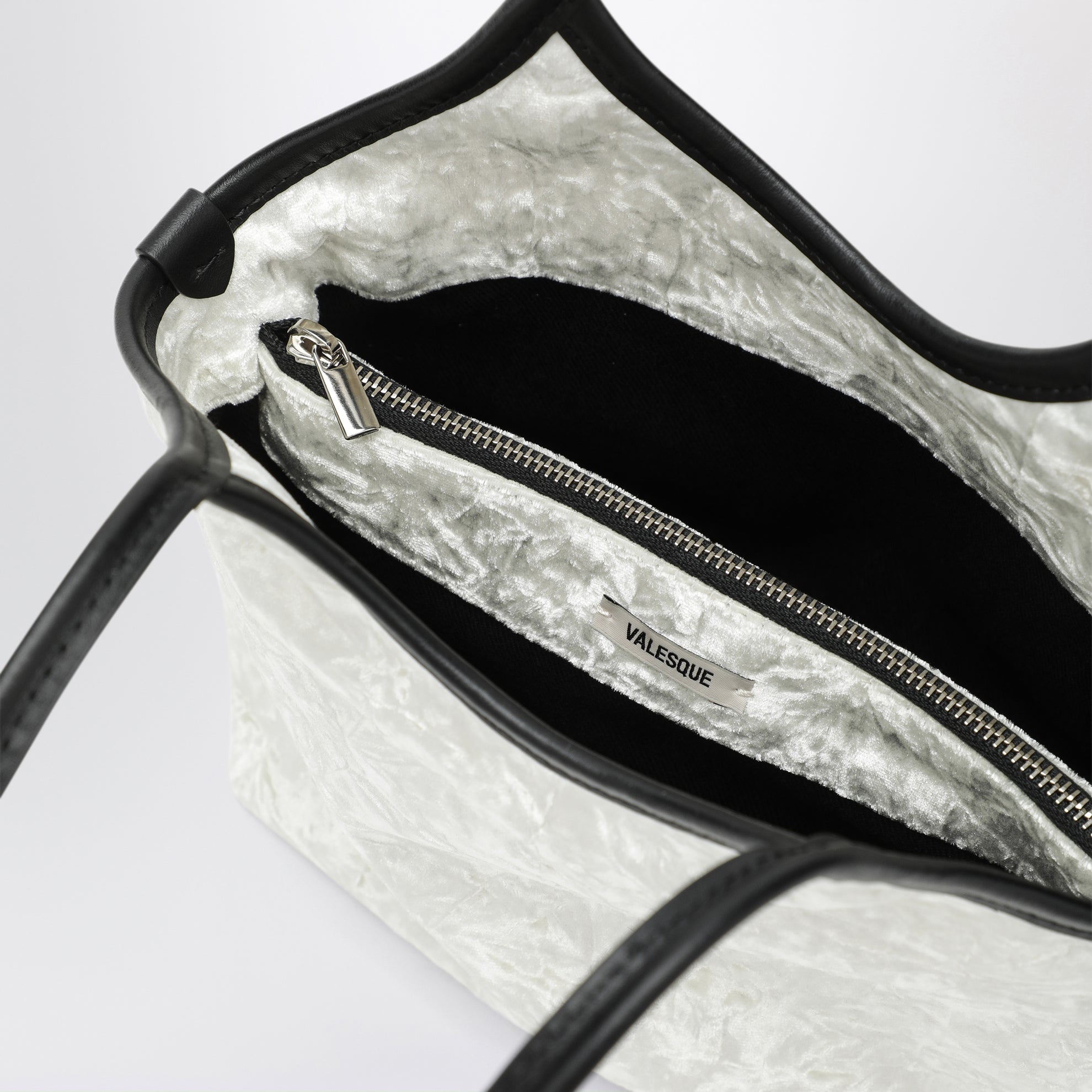 Petit cabas Cami blanc en velours