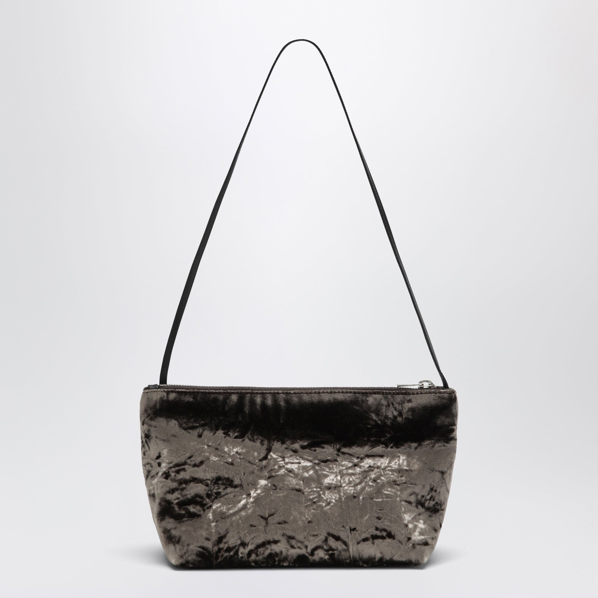 Pochette Corset marrone in velluto