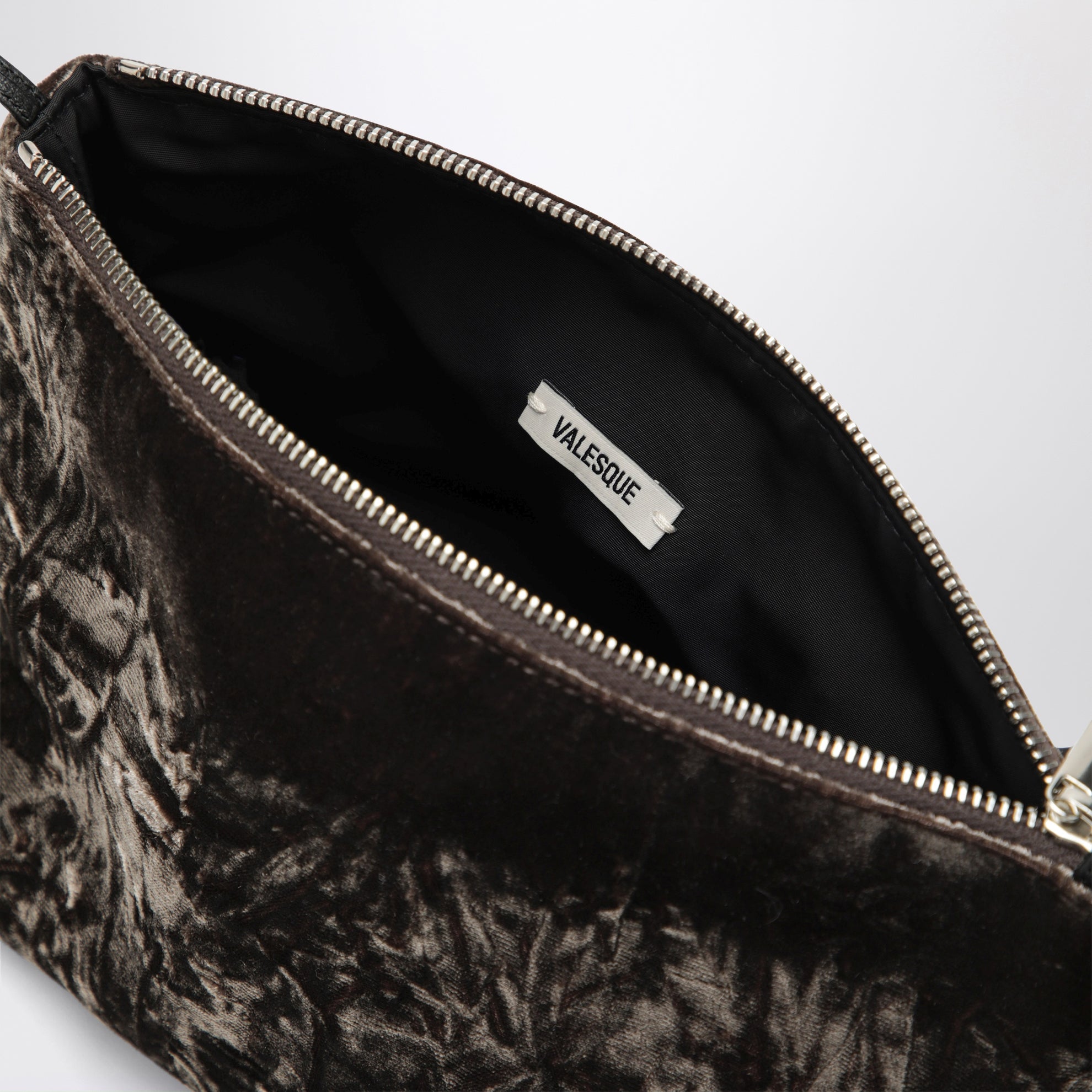 Pochette Corset marrone in velluto