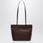 Spaghetti Tote Bag aus braunem Satin-Nylon