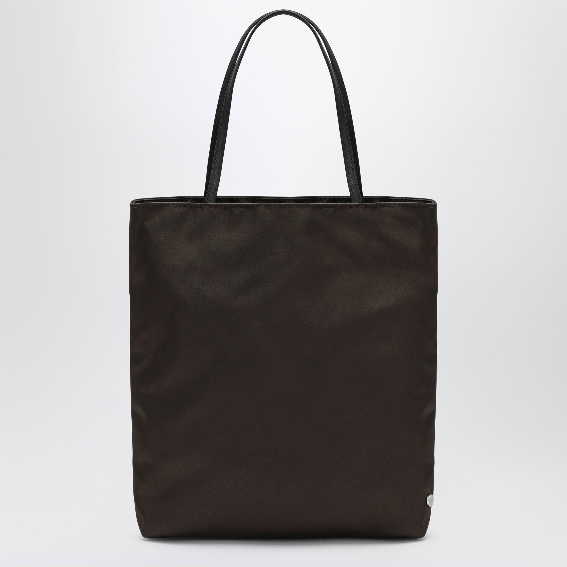 Borsa Thea marrone in nylon satinato