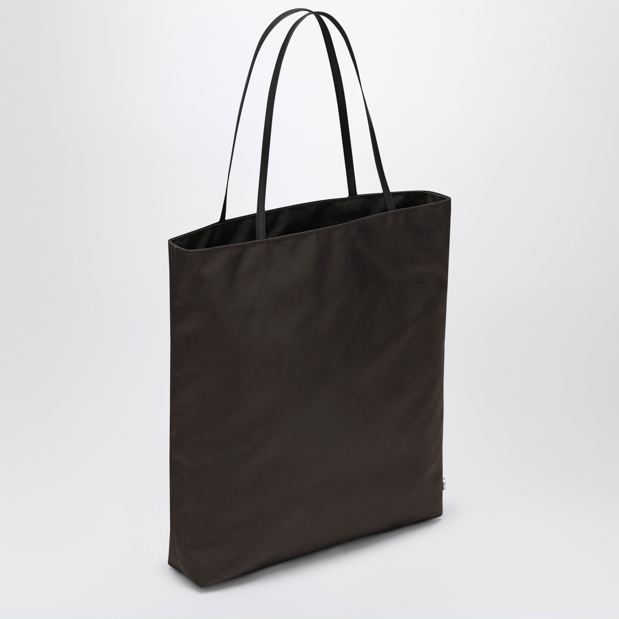 Borsa Thea marrone in nylon satinato