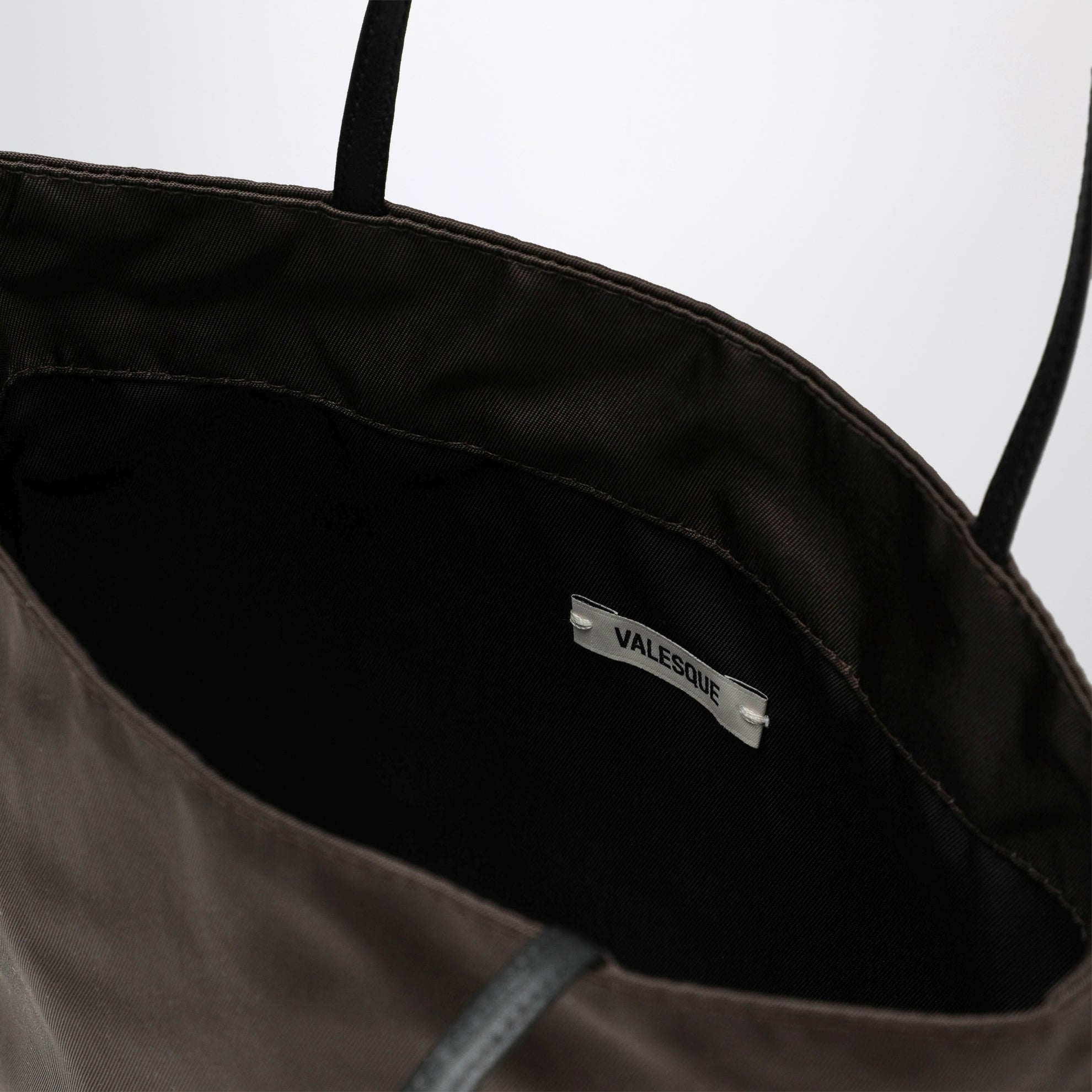 Borsa Thea marrone in nylon satinato