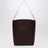 Bucket tote bag in brown nylon