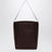 Bucket tote bag in brown nylon
