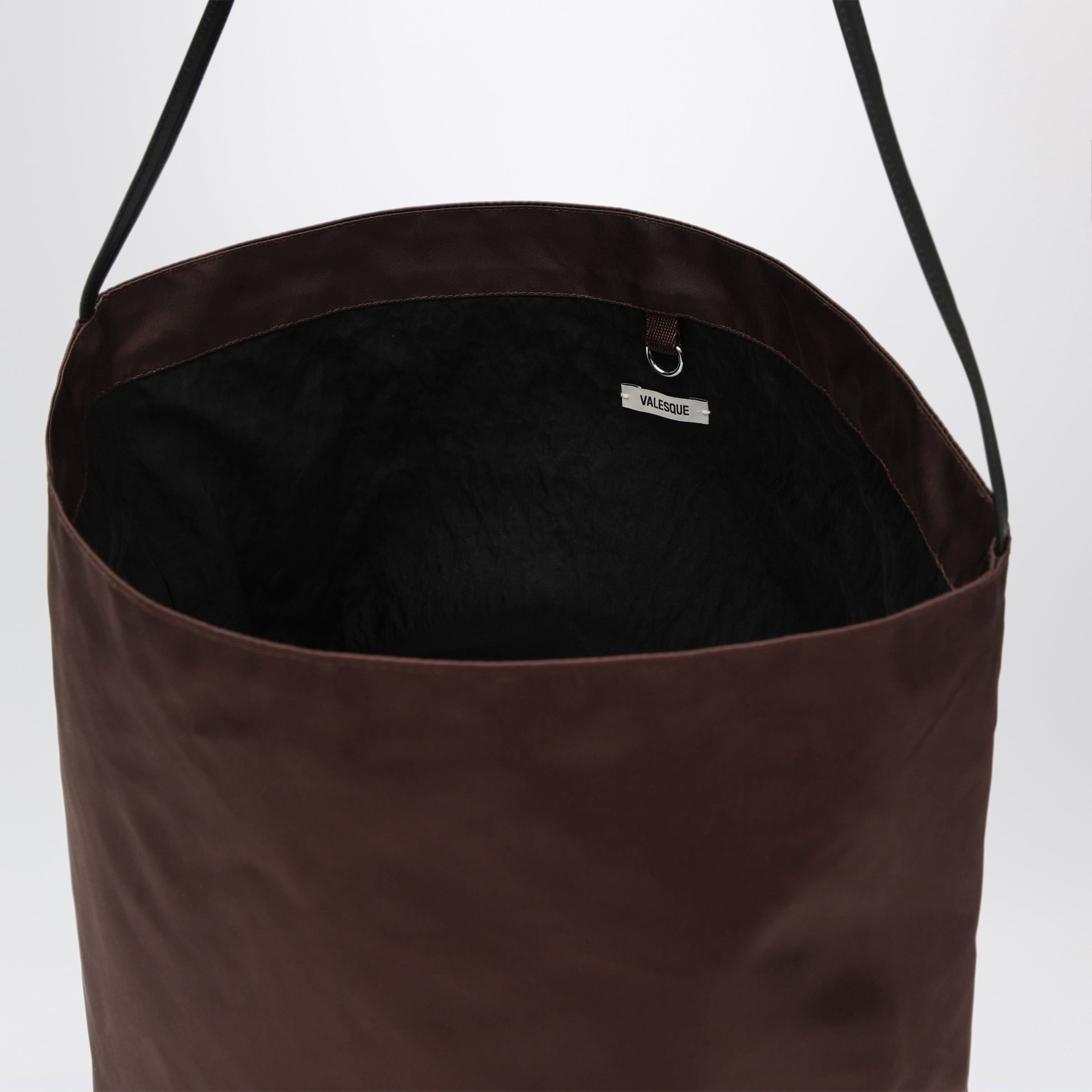 VALESQUE Bucket tote bag in brown nylon | TheDoubleF