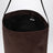 Bucket tote bag in brown nylon