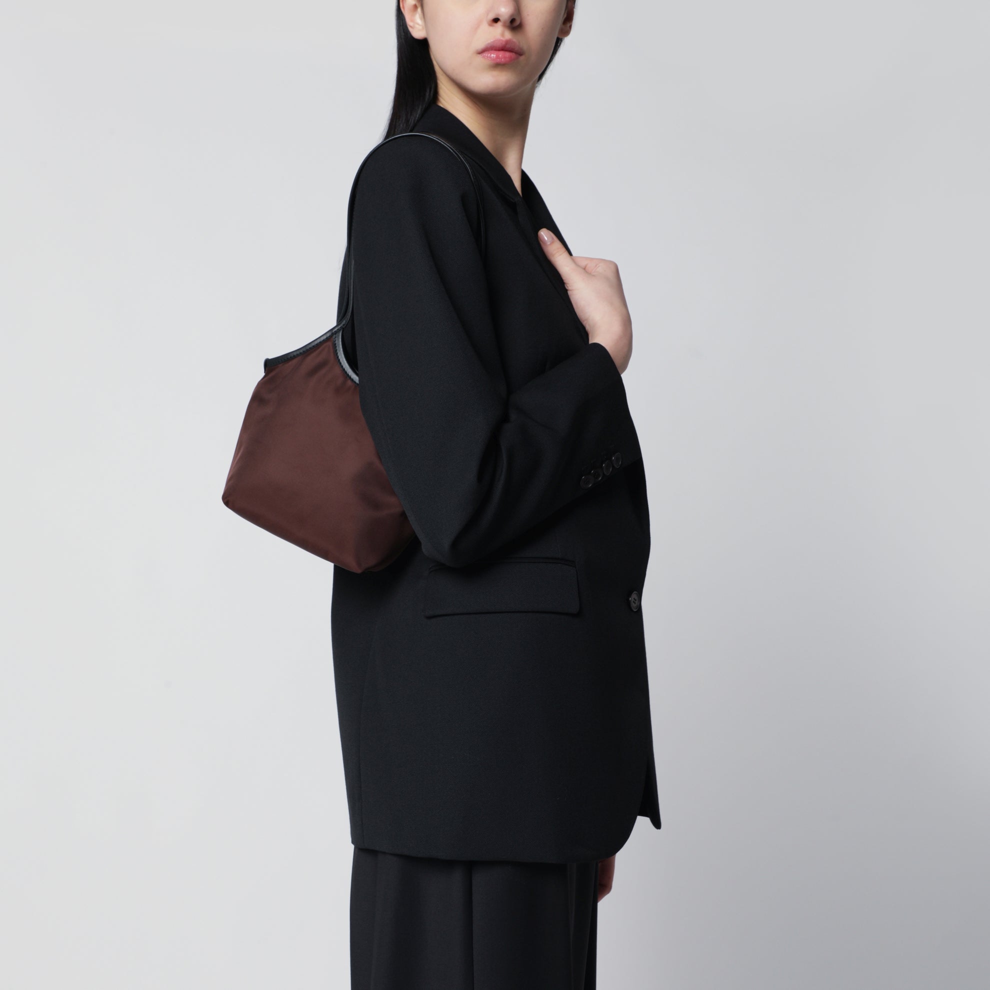Small Cami tote bag in brown nylon