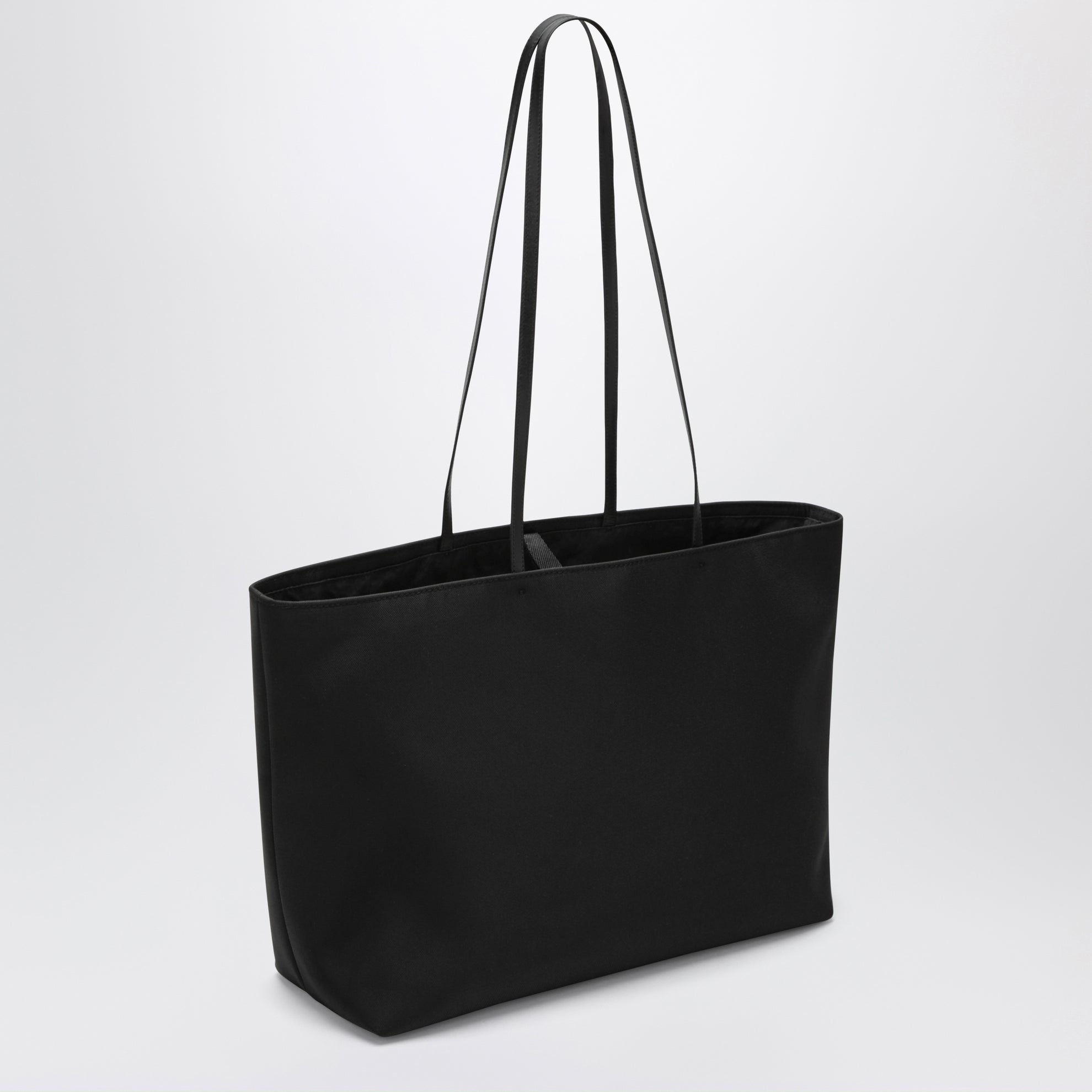 Parcel tote bag in black twill