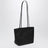 Borsa tote Spaghetti nera in nylon satinato
