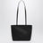 Borsa tote Spaghetti nera in nylon satinato