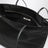 Borsa tote Spaghetti nera in nylon satinato