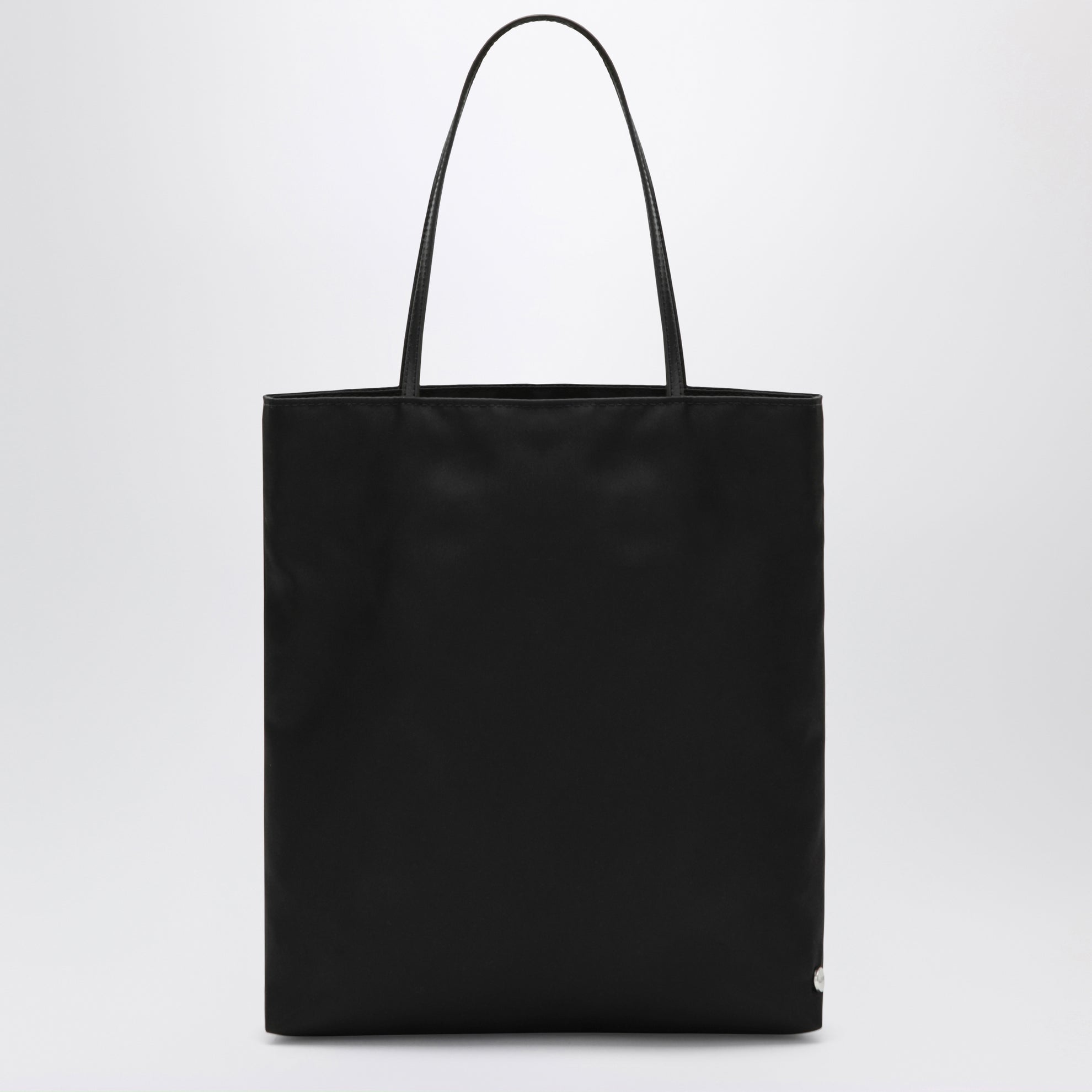 Kleine Thea Tote Bag aus schwarzem Satin-Nylon
