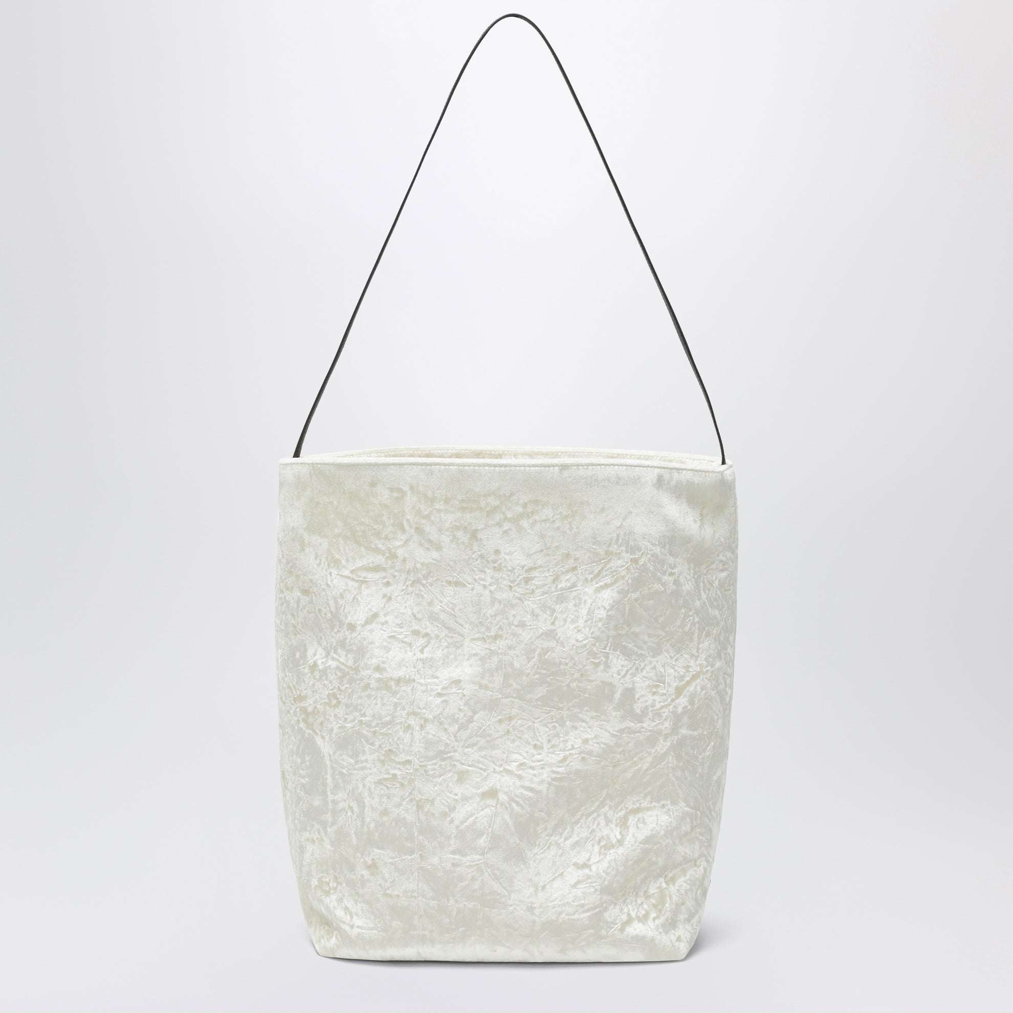 Cabas Bucket blanc en velours