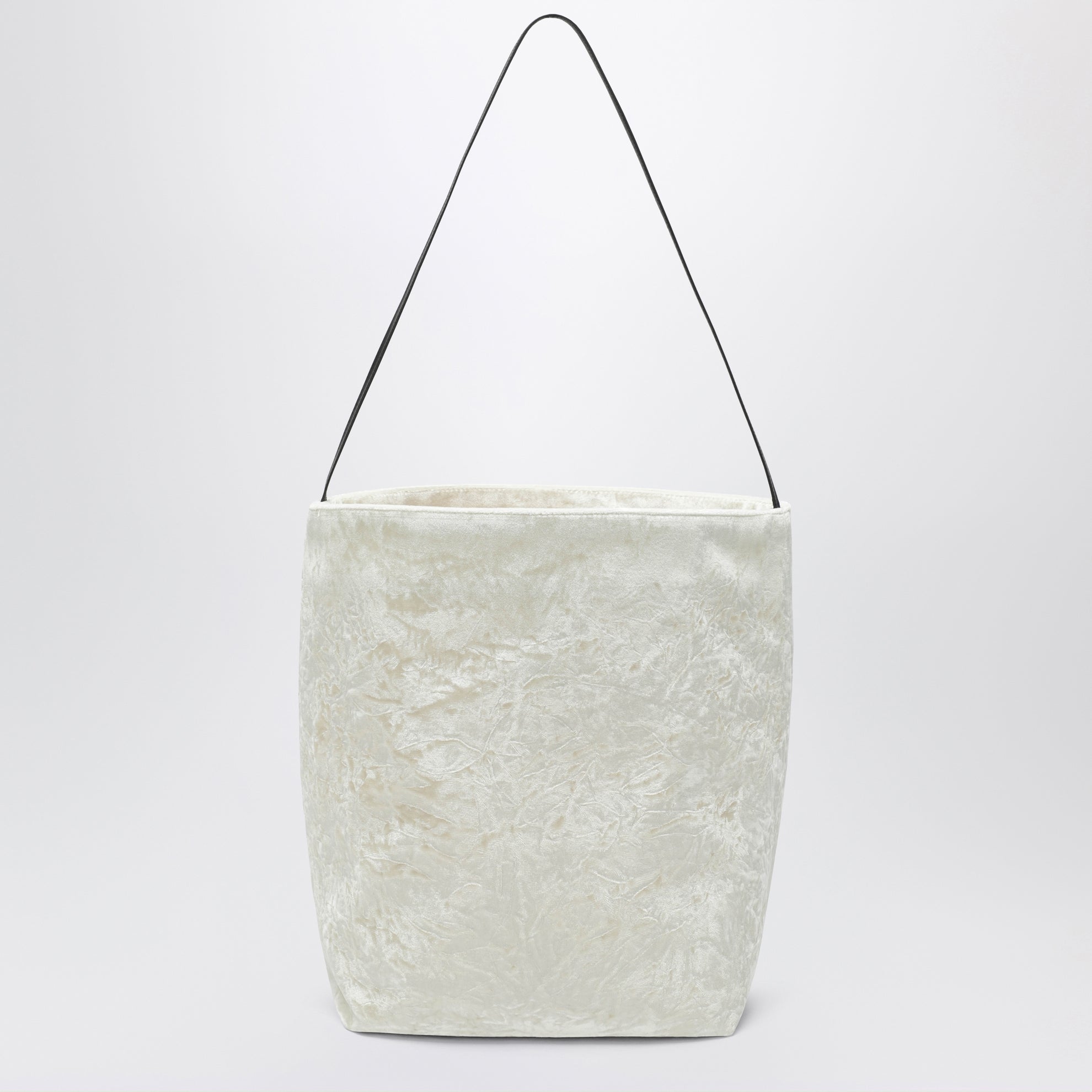 Cabas Bucket blanc en velours