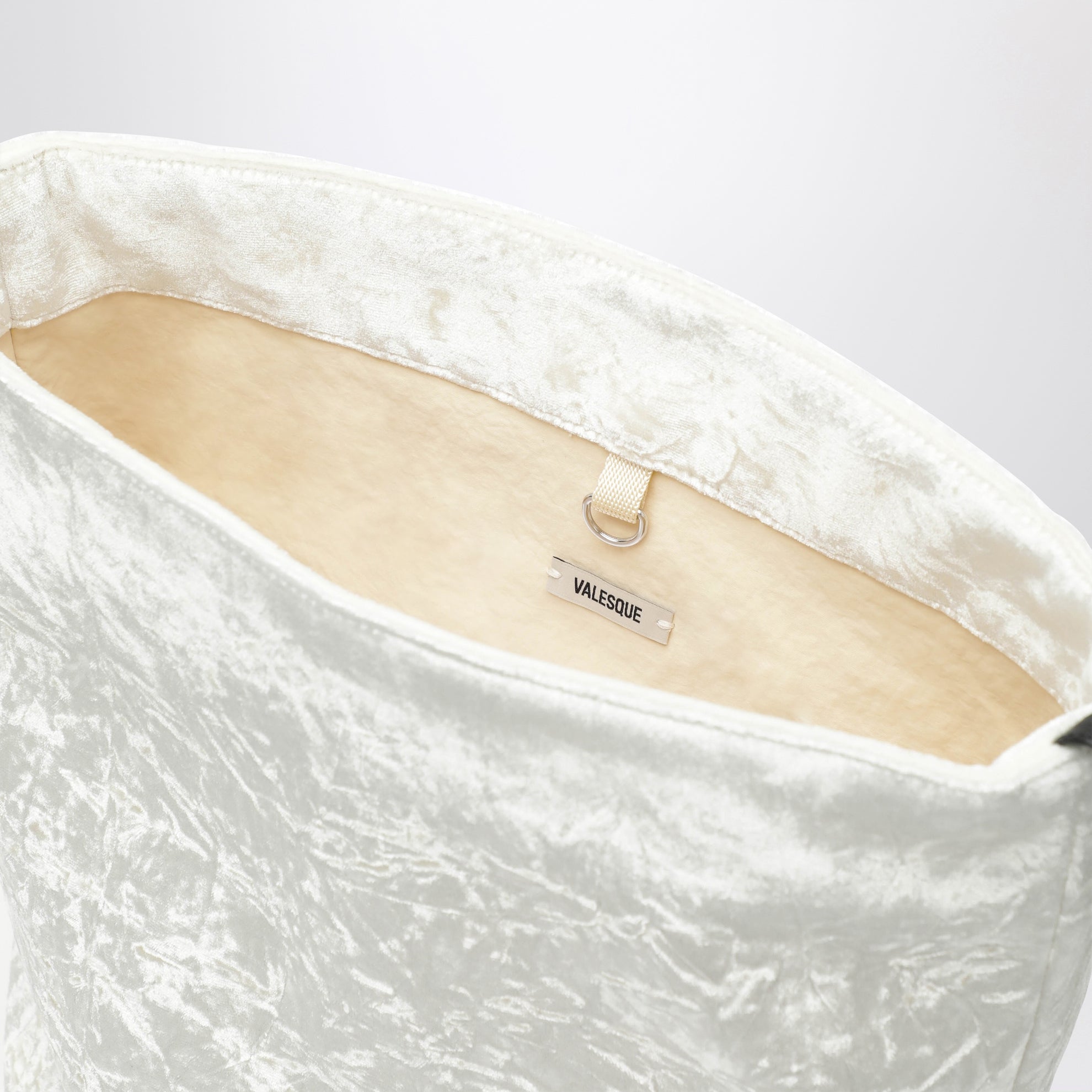 Cabas Bucket blanc en velours