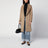 Beige deconstructed cashmere coat